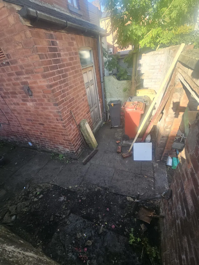 Old yard surface cleared ready for new paving