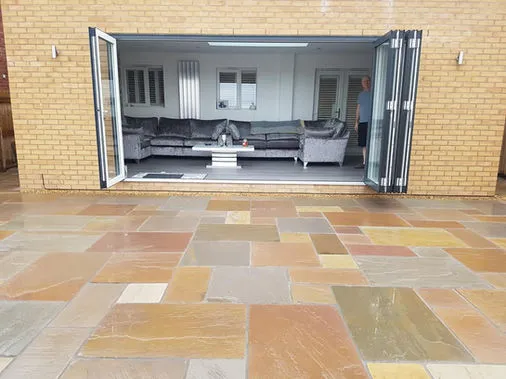 Indian sandstone patio