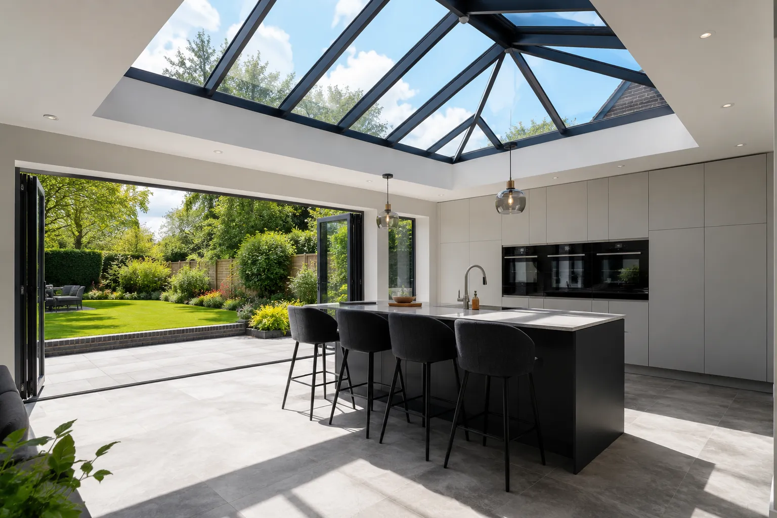 Roof lantern installation on kitchen extension — Bolton