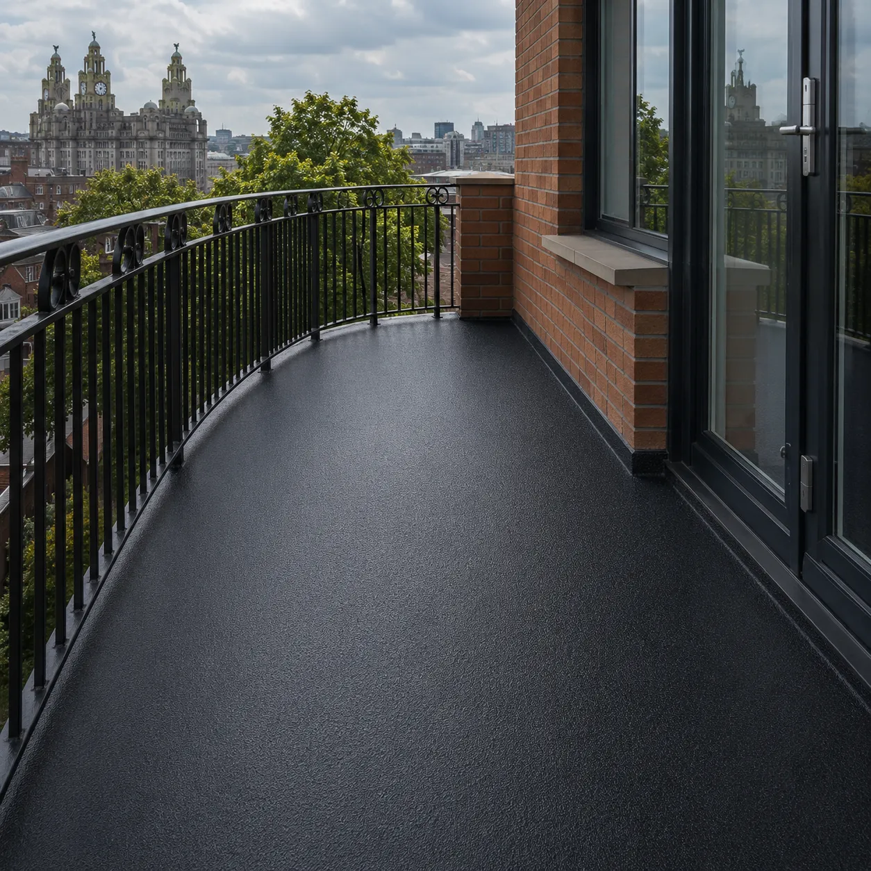 Asphalt balcony and roofing installation