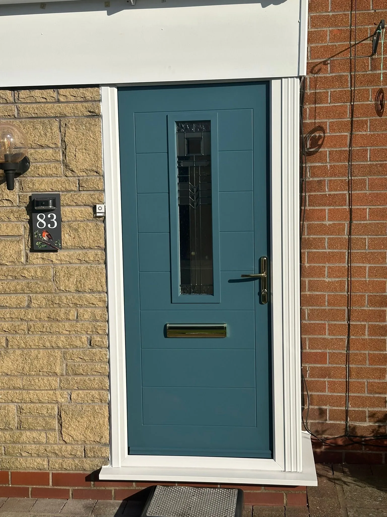 Double glazed door installation on a residential property in Lancashire.
