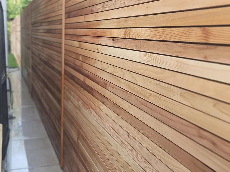 Close board timber fencing