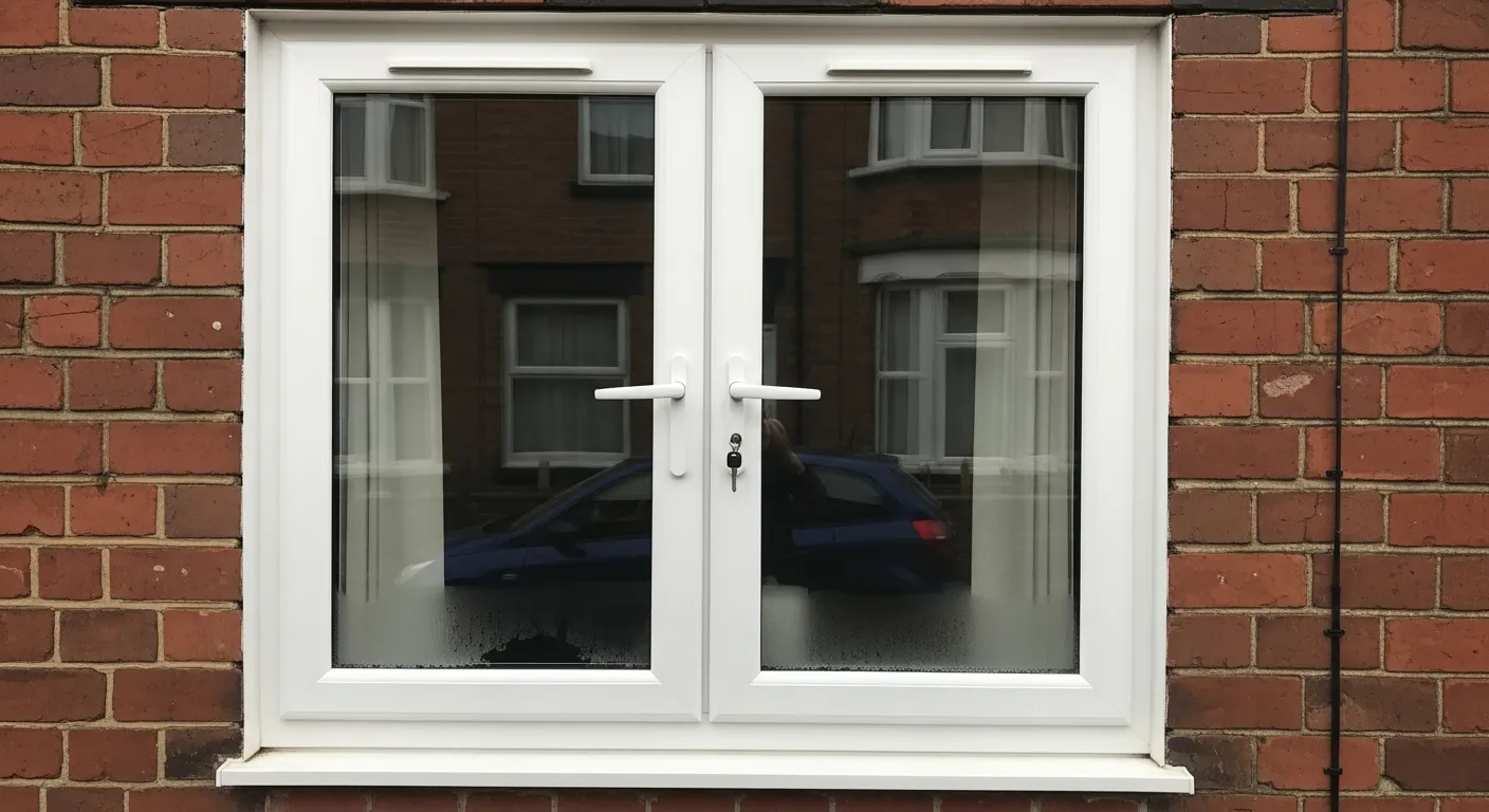 uPVC casement window in a terraced house after double glazing repair