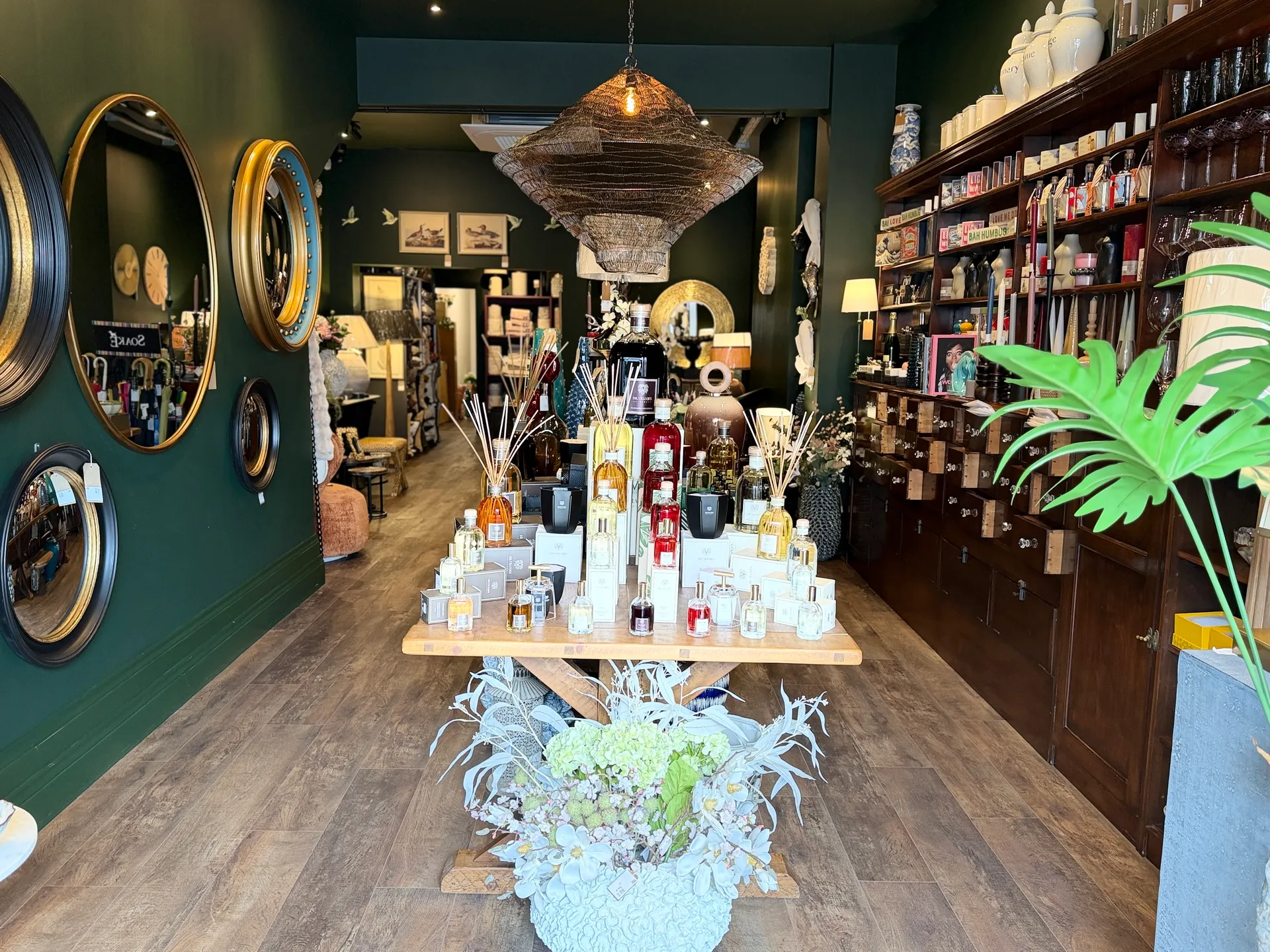 MVT Interiors boutique interior showcasing luxury homeware and decorative accessories