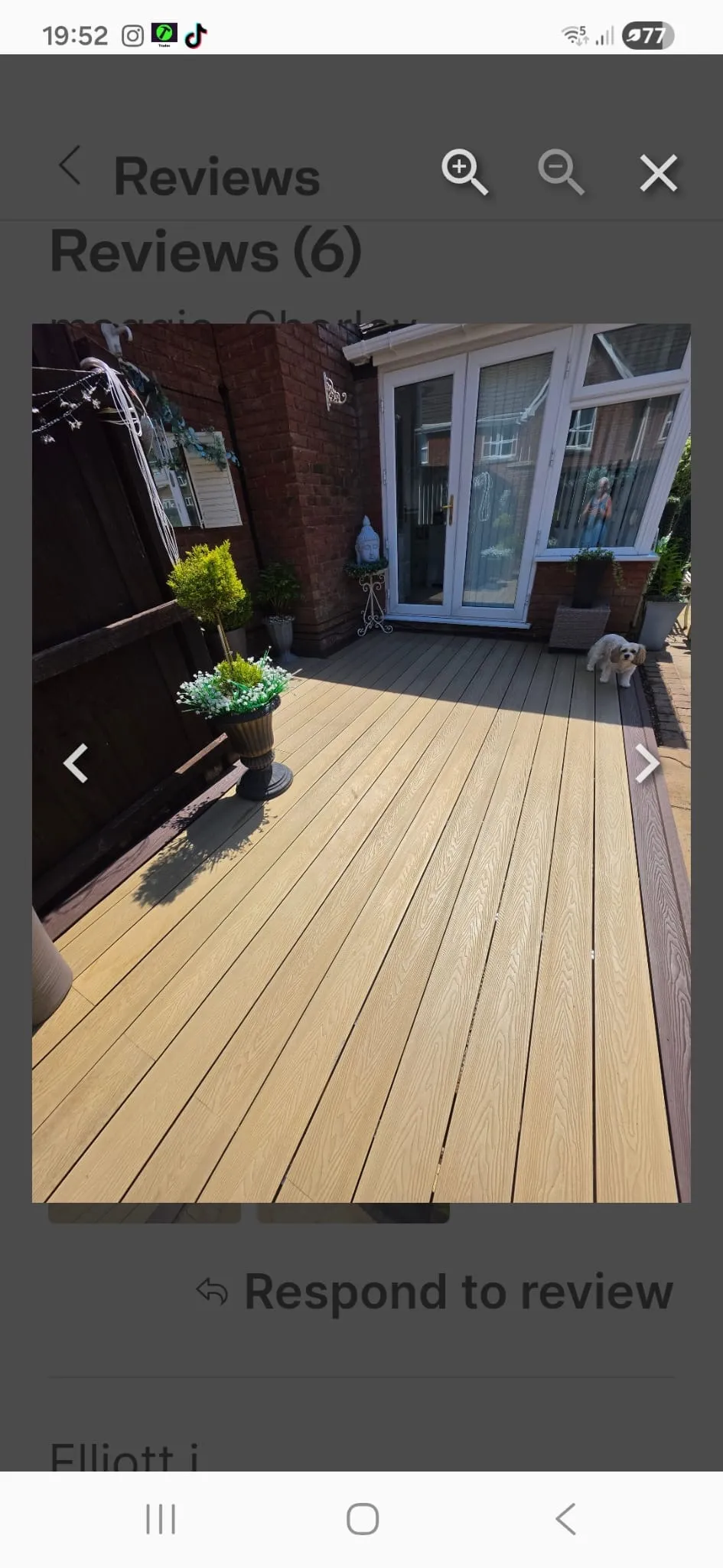 Savannah composite decking with Mocha border detail